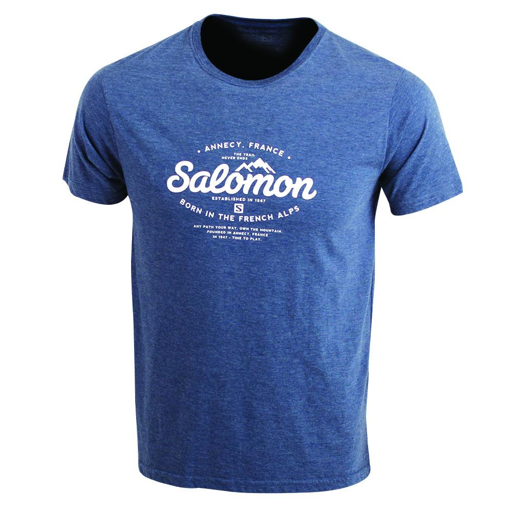 Camisetas Salomon Hombre Oscuro - Salomon Argentina SPRUCE SS M,246037-JAM